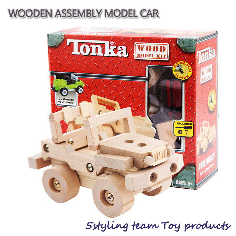 本物の木製のアセンブリと解体モデルトラックショベルトラックの子供たち
